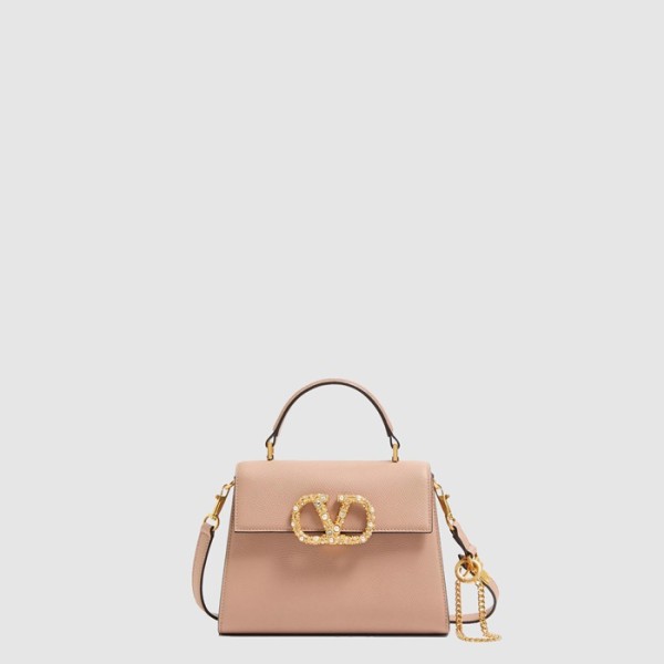 ✨발렌티노 여성 가라바니 브이슬링 주얼 로고 스몰 핸드백 - Valentino Womens Garavani V-Sling Jewel Logo Small Handbag - vab9925x