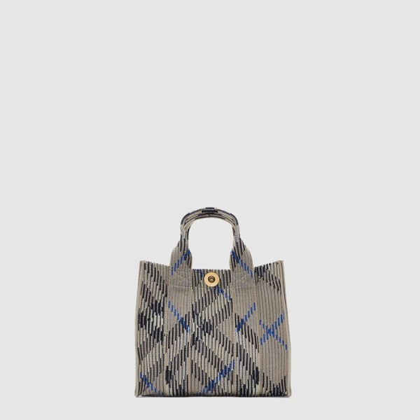 ✨버버리 여성 미니 체크 니트 토트 - Burberry Womens Mini Check Knit Tote - bub10105x