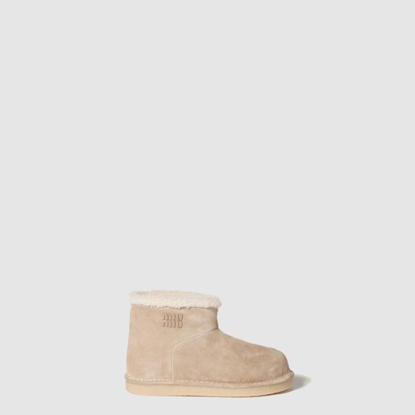 ✨미우미우 여성 스웨이드 시어링 부티 - Miumiu Womens Suede and Shearling Booties - mis8347x