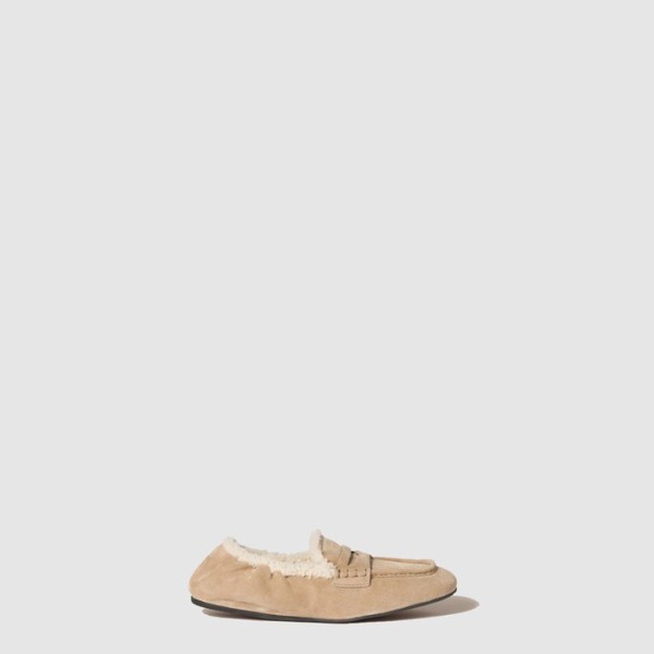 ✨미우미우 여성 루슈 스웨이드 로퍼 - Miu Miu Womens Ruche Suede Loafers - mis8387x