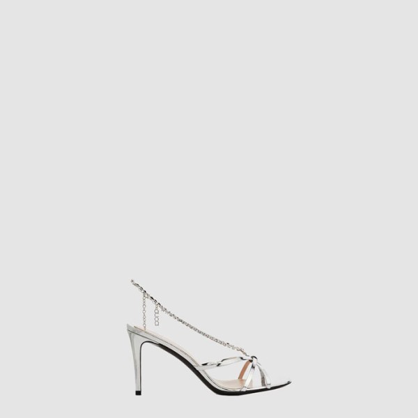 ✨구찌 여성 크리스털 체인 샌들 - Gucci Womens Crystal Chain Sandals - gus8489x