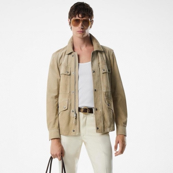 ✨톰포드 남성 가죽 자켓 - Tom Ford Mens Leather Jacket - toc8731x