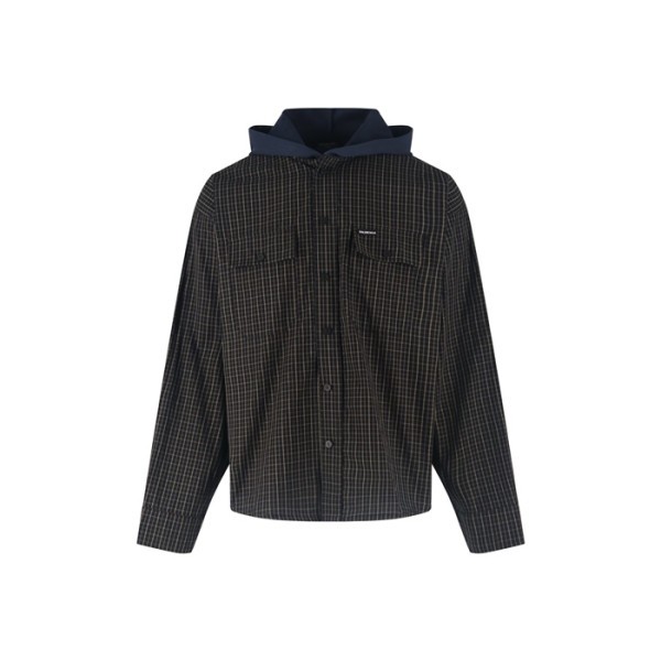 ✨발렌시아가 남성 체크 후드티 - Balenciaga Mens Flanner Hoodie - bac8890x