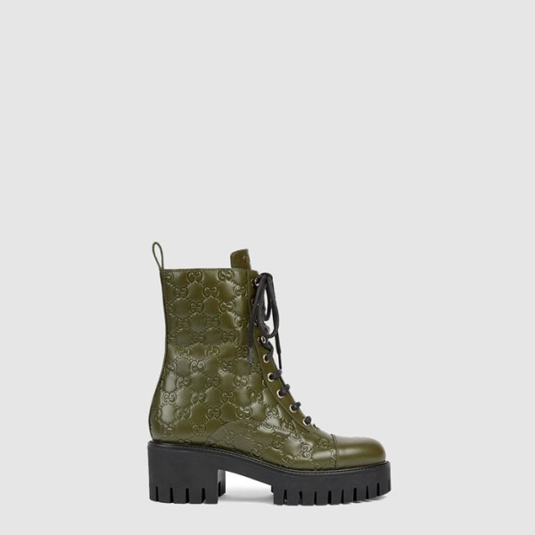 ✨구찌 여성 GG 레이스업 앵클 부츠 - Gucci Womens GG Lace-Up Ankle Boots - gus8599x