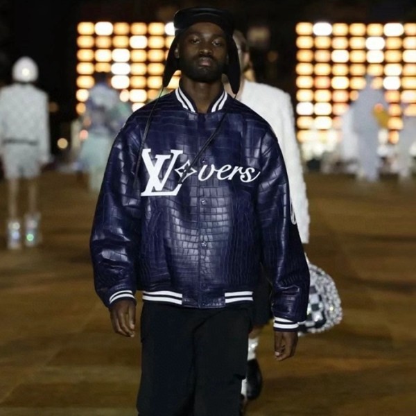 ✨루이비통 남성 가죽 바시티 자켓 - Louis vuitton Mens Leather Jackets - lvc12268x