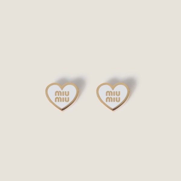 ✨미우미우 여성 에나멜 메탈 귀걸이 - Miumiu Womens Enameled Metal Earrings - acc6216x