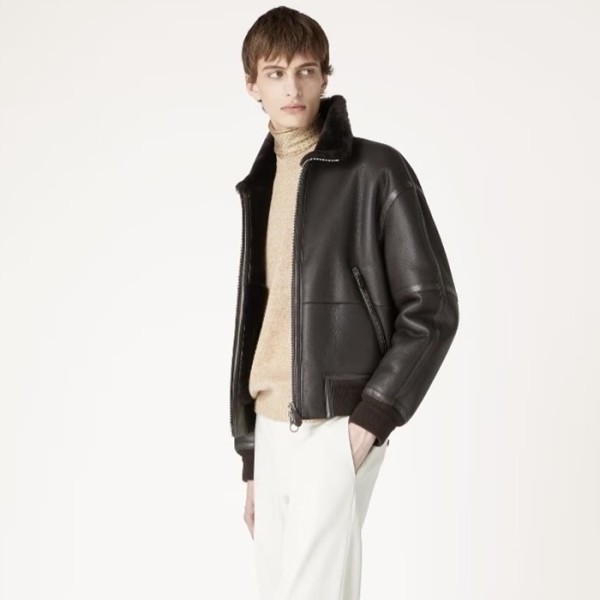 ✨로로피아나 남성 가죽 자켓 - Loro Piana Mens Leather Jacket - lpc12381x