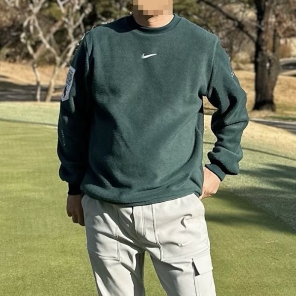 ✨[NIKE × NOCTA] 녹타×나이키 남성 골프 플리스 크루넥 & 기모 팬츠 세트 - gol1941x