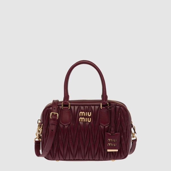 ✨미우미우 여성 아르카디 마테라쎄 나파 가죽 백 - Miumiu Womens Arcadi Matelasse Bag - mib12644x