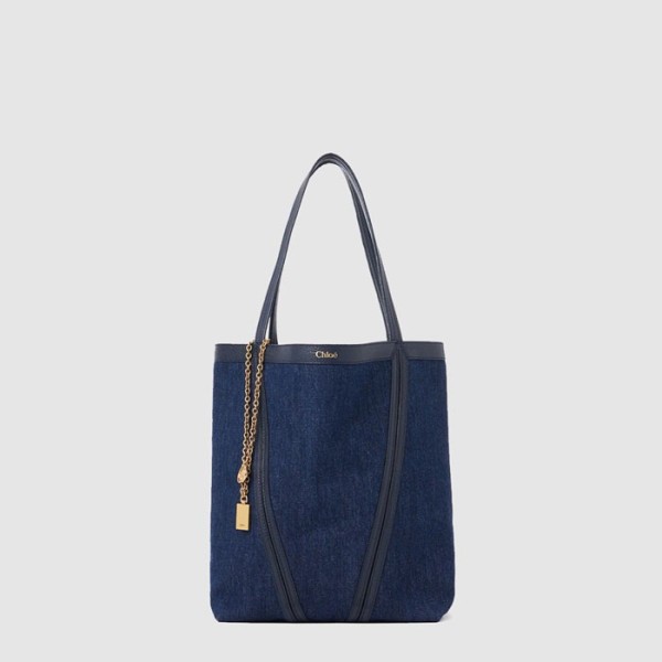 ✨끌로에 여성 데님 스핀 토트 백  - Chloe Womens Denim Spin Tote Bag - chb12737x
