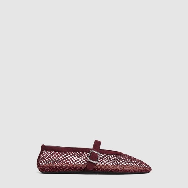 ✨알라이아 여성 피시넷 발레 플랫 슈즈 - Alaia Womens Fishnet Ballet Flat Shoes - als8782x