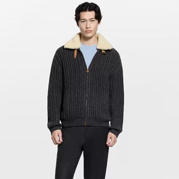 ✨루이비통 남성 캐시미어 울 블루종 - Louis vuitton Mens Cashmere Wool Blouson - lvc12621x