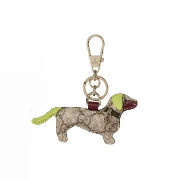 ✨구찌 남/녀 GG 엠블럼 캔버스 강아지 백 참 키체인 - Gucci Unisex Emblem Canvas Key Ring - acc6421x