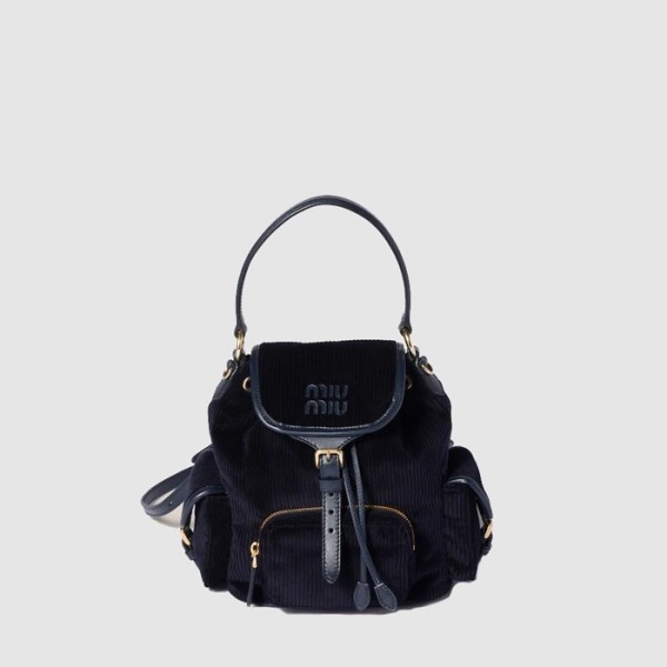 ✨미우미우 여성 코듀로이 백팩 - MiuMiu Womens Corduroy Backpack - mib12889x