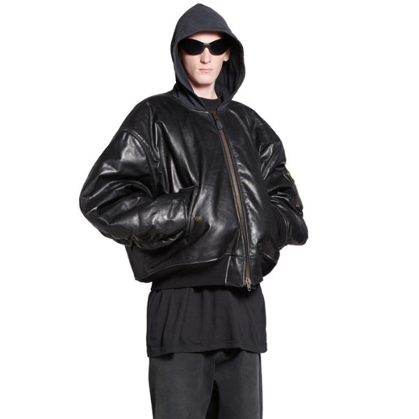 ✨발렌시아가 남성 가죽 자켓 - Balenciaga Mens Leather Jacket - bac12773x