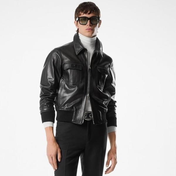 ✨톰포드 남성 가죽 자켓 - Tom Ford Mens Leather Jacket - toc13235x