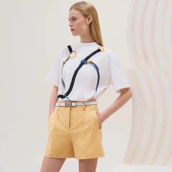 ✨에르메스 여성 크루넥 반팔티 - Hermes Womens Round Tshirt - hec13396x