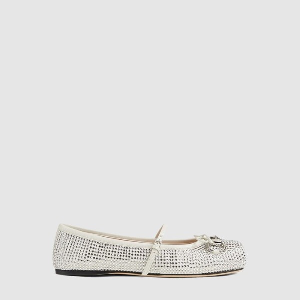 ✨구찌 여성 크리스탈 홀스빗 플랫 슈즈 - Gucci Womens Crystal Horsebit Flat Shoes - gus9010x