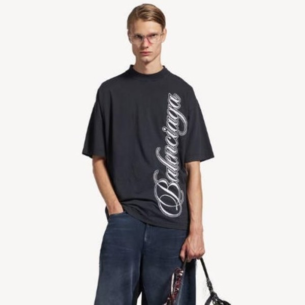 ✨발렌시아가 남성 커시브 미디엄 핏 티셔츠 - Balenciaga Mens Curvy Medium Fit Tshirt - bac13524x