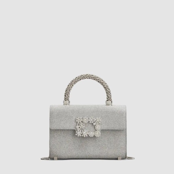 ✨로저비비에 여성 플라워 스트라스 주얼 앤벨롭 미니 백 - Roger Vivier Womens Flower Strass Jewel Envelope Mini Bag - rob13495x