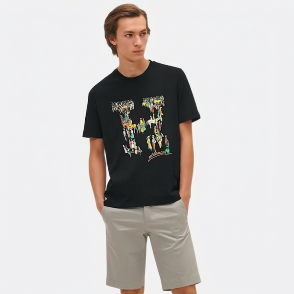 ✨에르메스 남성 라운드 반팔티 - Hermes Mens Round Tshirt - hec13669x