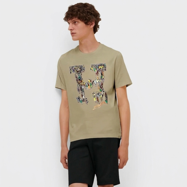 ✨에르메스 남성 라운드 반팔티 - Hermes Mens Round Tshirt - hec13670x