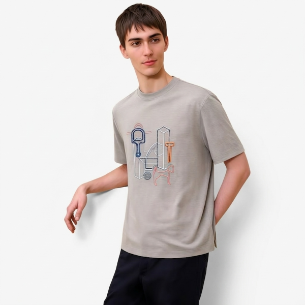 ✨에르메스 남성 라운드 반팔티 - Hermes Mens Round Tshirt - hec13678x