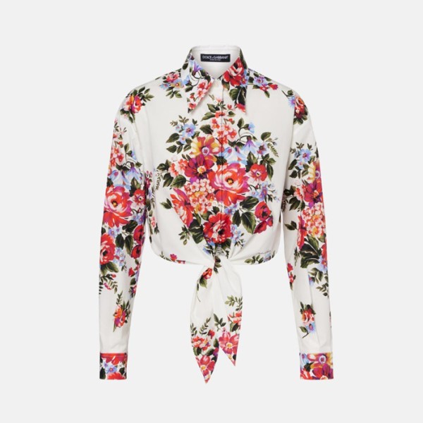 ✨돌체앤가바나 여성 꽃다발 프린트 셔츠 - Dolce&Gabbana Womens Floral Cropped Shirts - doc13815x