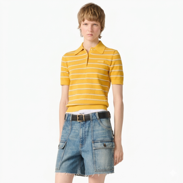 ✨미우미우 여성 폴로 티셔츠 - Miumiu Womens Polo Tshirt - mic14093x